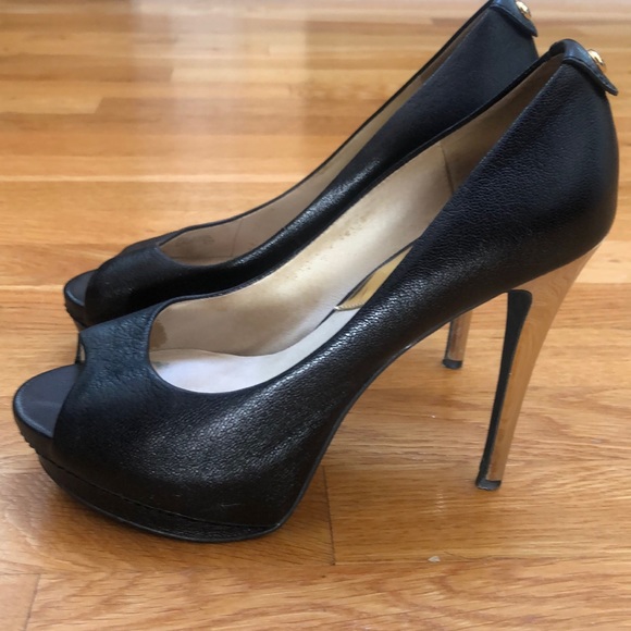 MICHAEL Michael Kors Black Peeptoe Platform heels - Picture 4 of 10